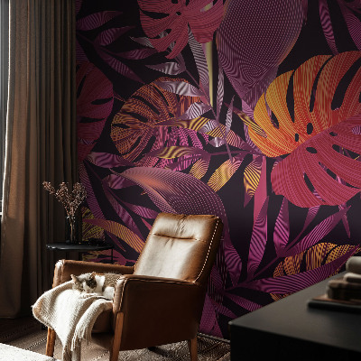 Samolepicí fototapeta do ložnice Exotické listy