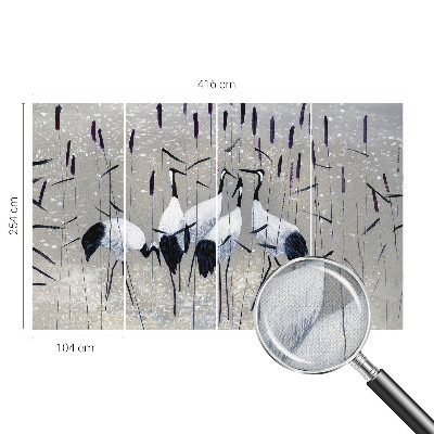 Samolepící fototapeta 3d Harmonické jeřáby