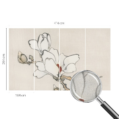 Moderní samolepicí fototapeta Křehké magnólie