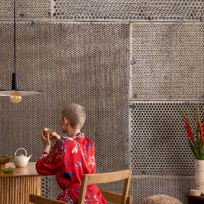 Samolepicí fototapeta do obýváků Kovové vzory