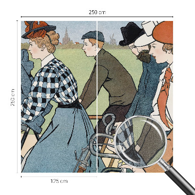 Fototapeta do dětského pokoje Starožitní cyklisté
