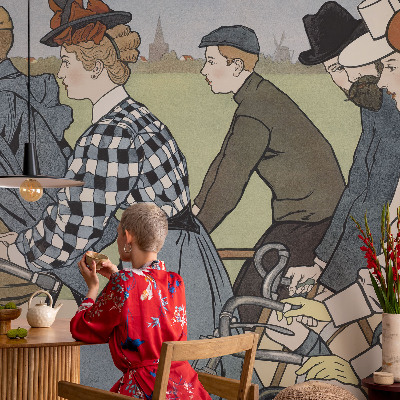 Fototapeta do dětského pokoje Starožitní cyklisté