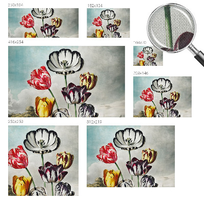 Samolepicí fototapeta na míru Barevné tulipány