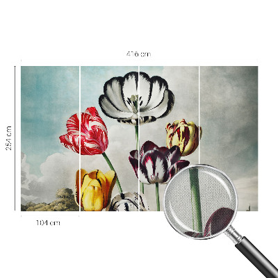 Samolepicí fototapeta na míru Barevné tulipány