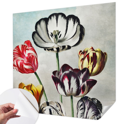 Samolepicí fototapeta na míru Barevné tulipány