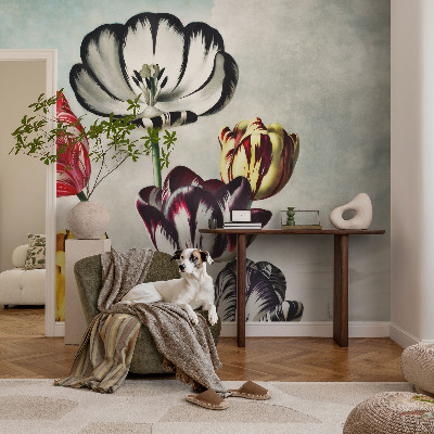 Samolepicí fototapeta na míru Barevné tulipány