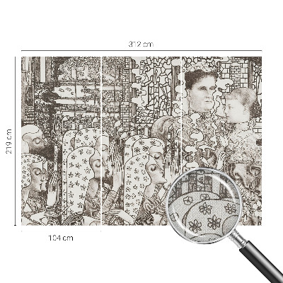 Samolepící fototapeta 3d Květinové portréty