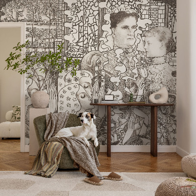 Samolepící fototapeta 3d Květinové portréty