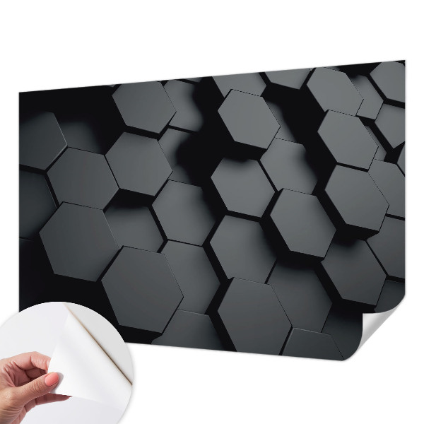 Fotografická tapeta na zeď 3D šestiúhelníky