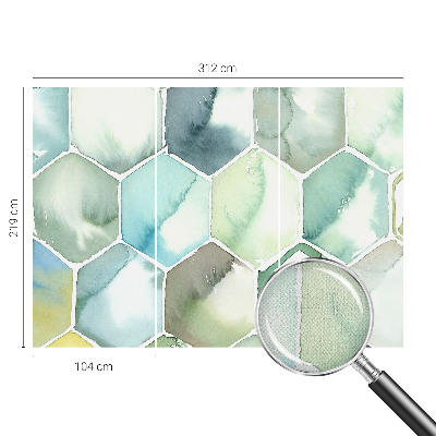 Samolepicí fototapeta na zeď Pastelové šestiúhelníky