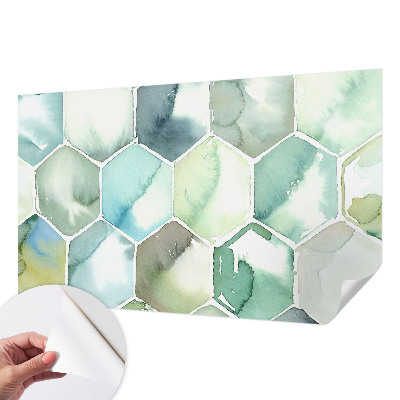 Samolepicí fototapeta na zeď Pastelové šestiúhelníky