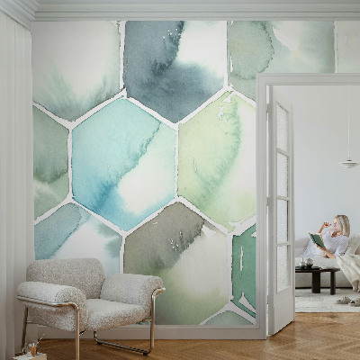 Samolepicí fototapeta na zeď Pastelové šestiúhelníky