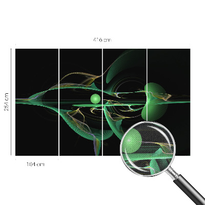 Samolepicí fototapeta do obýváků Zelené vlny