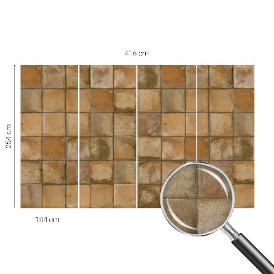 Samolepicí fototapeta do ložnice Rustikální mozaika