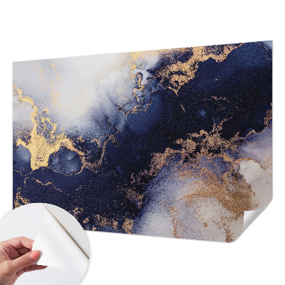 Samolepící fototapeta 3d Tmavě modré vlny