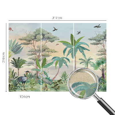 Samolepící fototapeta 3d Exotická flóra