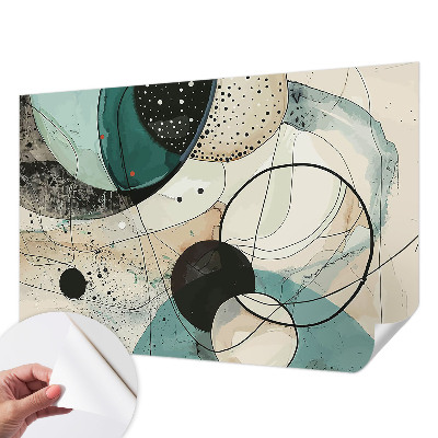 Samolepící fototapeta 3d Barevné kruhy
