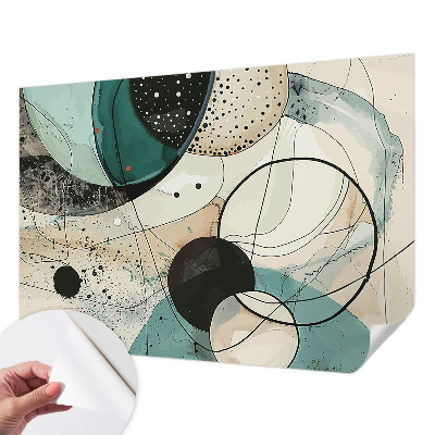 Samolepící fototapeta 3d Barevné kruhy