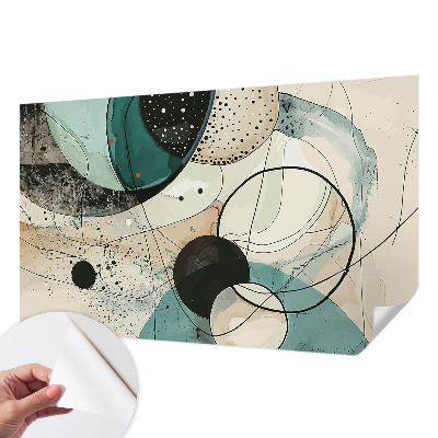 Samolepící fototapeta 3d Barevné kruhy