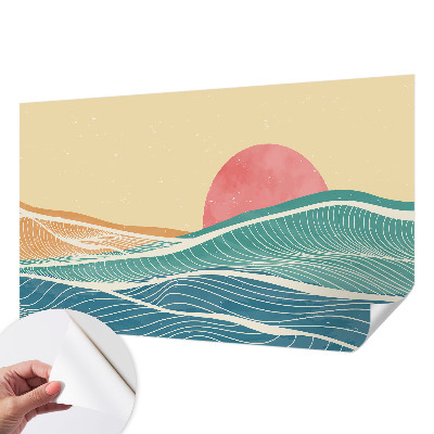 Samolepící fototapeta 3d Mořské vlny