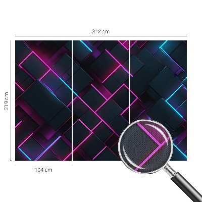 Fototapeta do dětského pokoje Neonová geometrie