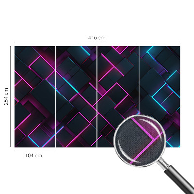 Fototapeta do dětského pokoje Neonová geometrie