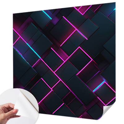 Fototapeta do dětského pokoje Neonová geometrie