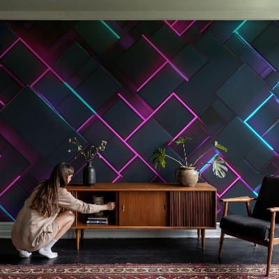 Fototapeta do dětského pokoje Neonová geometrie