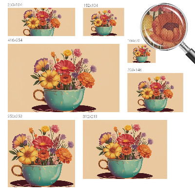 Moderní samolepicí fototapeta Barevná kytice