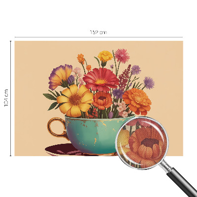 Moderní samolepicí fototapeta Barevná kytice