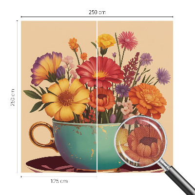 Moderní samolepicí fototapeta Barevná kytice