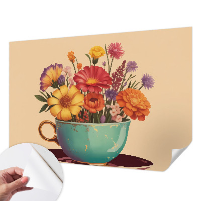 Moderní samolepicí fototapeta Barevná kytice