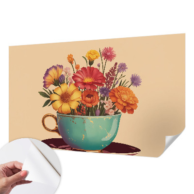 Moderní samolepicí fototapeta Barevná kytice