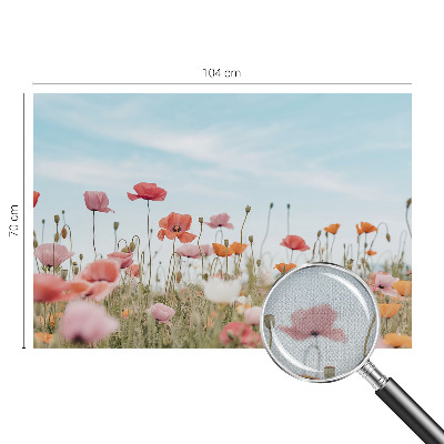 Samolepící fototapeta 3d Květy máku