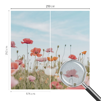Samolepící fototapeta 3d Květy máku