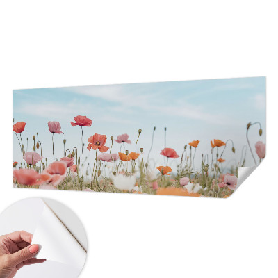 Samolepící fototapeta 3d Květy máku