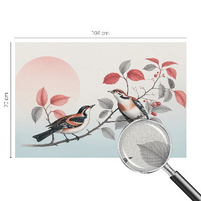 Samolepící fototapeta 3d Sedící ptáci