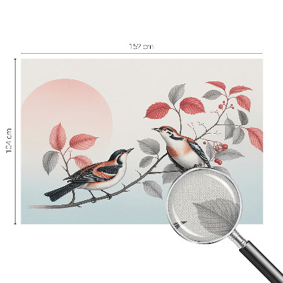 Samolepící fototapeta 3d Sedící ptáci