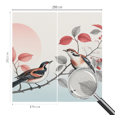 Samolepící fototapeta 3d Sedící ptáci