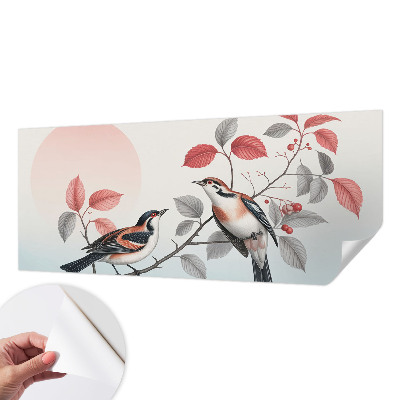 Samolepící fototapeta 3d Sedící ptáci