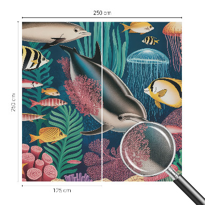 Samolepicí fototapeta do dětského pokoje Podvodní fauna