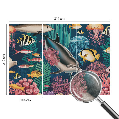 Samolepicí fototapeta do dětského pokoje Podvodní fauna