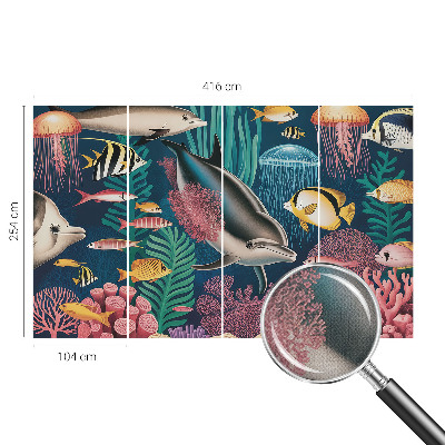 Samolepicí fototapeta do dětského pokoje Podvodní fauna