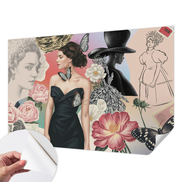 Moderní samolepicí fototapeta Květiny a portréty