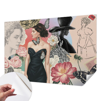 Moderní samolepicí fototapeta Květiny a portréty