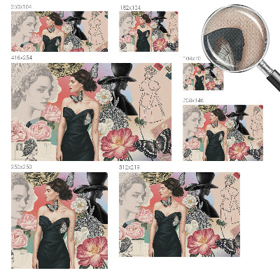 Moderní samolepicí fototapeta Květiny a portréty