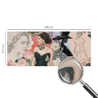 Moderní samolepicí fototapeta Květiny a portréty