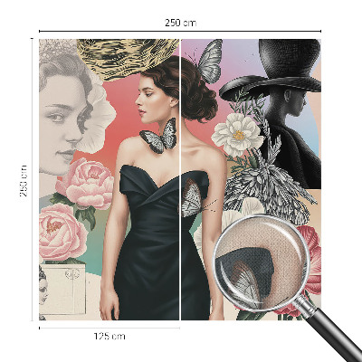 Moderní samolepicí fototapeta Květiny a portréty