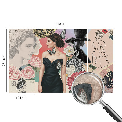 Moderní samolepicí fototapeta Květiny a portréty