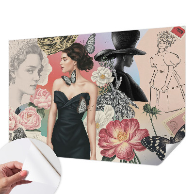 Moderní samolepicí fototapeta Květiny a portréty